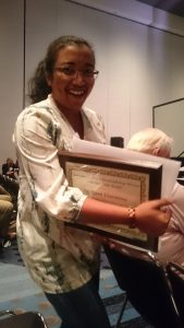 Voary, after accepting GSA' 2016 John Montagne Award for geomorphology.